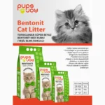 Topaklanan Süper Beyaz Bentonit Kedi Kumu (Yeşil Elma Kokulu) - Görsel 2